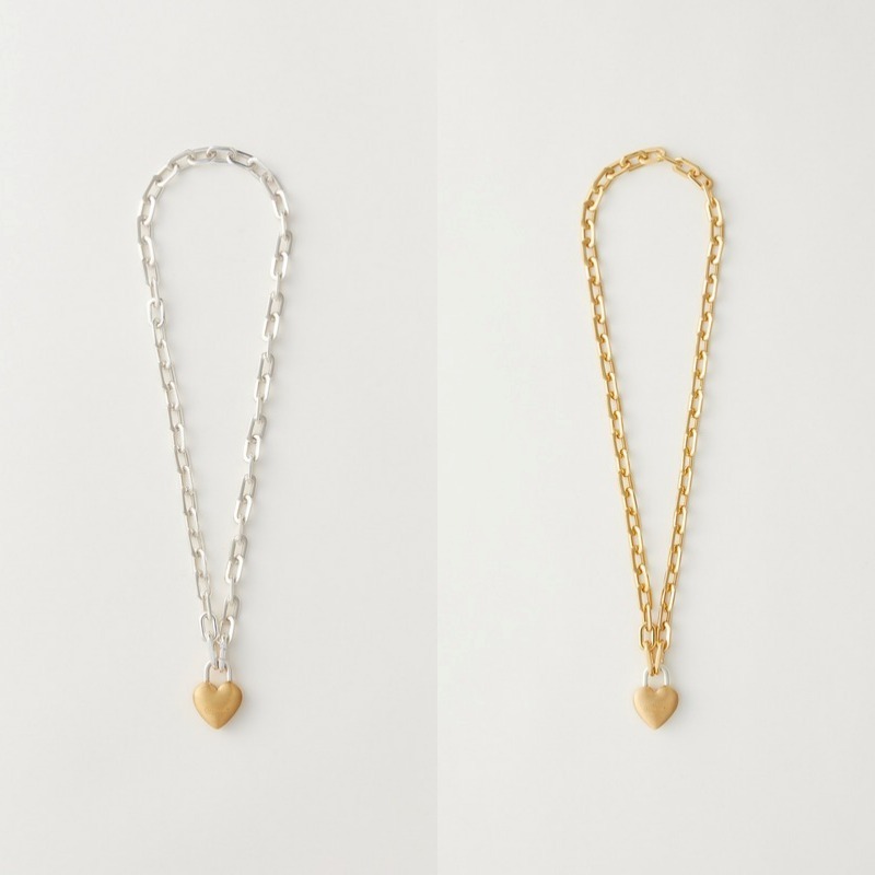 【AMBUSH】SMALL HEART PADLOCK CHAIN NECKLACE 2色展開