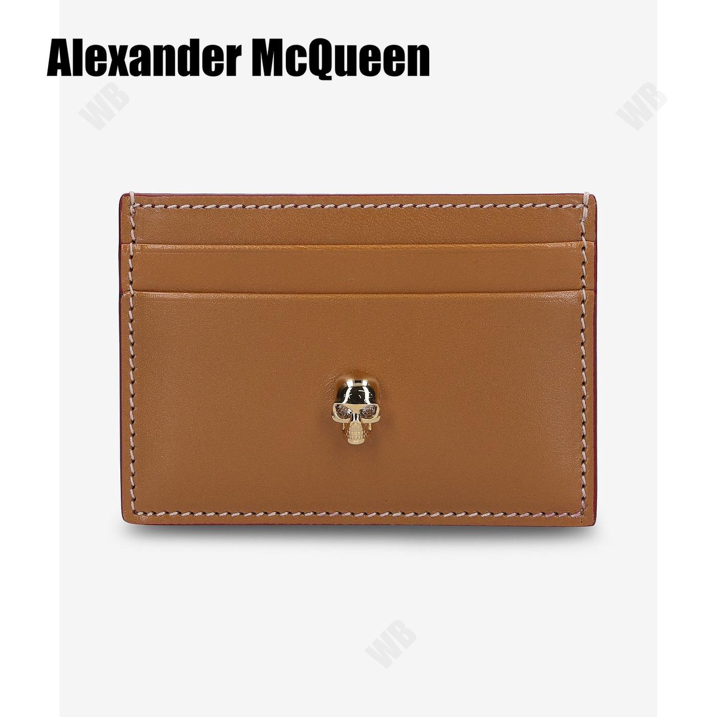 [Alexander McQueen] Skull Card Holder - Brown ☆送料込☆