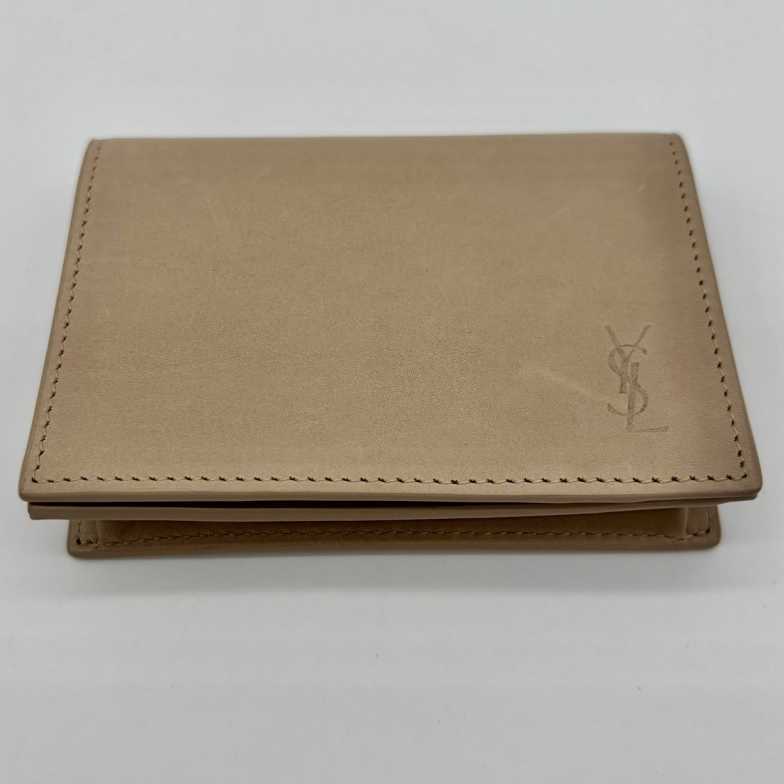 関税込すぐ届＊Saint Laurent カードケース 二つ折り財布 ロゴ