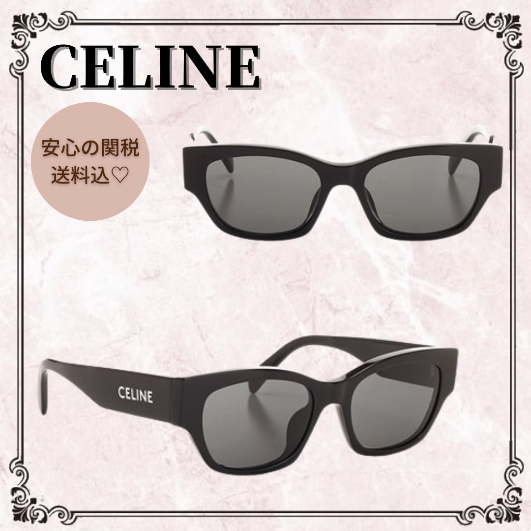 関税/送料込◆*CELINE*スクエア キャットアイ サングラス