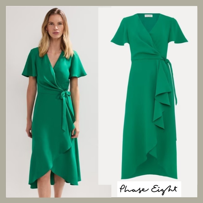 Phase Eight ジュリッサ ラップ ミディ ドレス