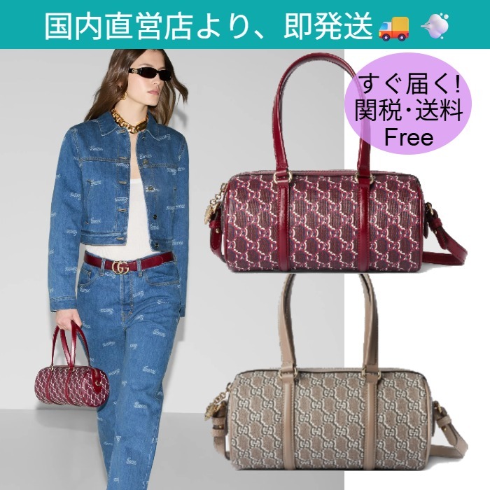 【GUCCI】新作 GGパターン ドラム型ショルダーバッグ ２色展開