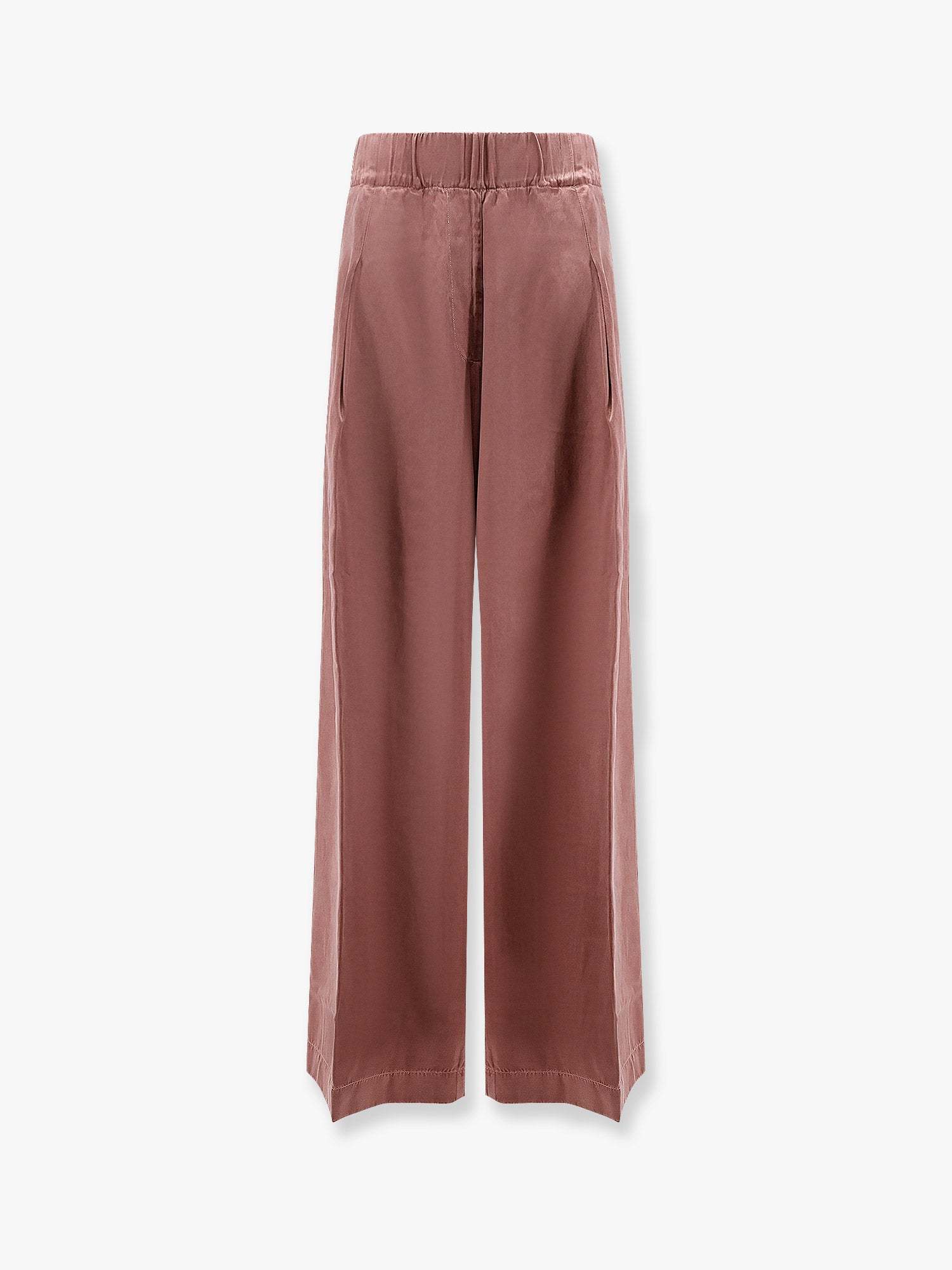 パンツ DRIES VAN NOTEN Pila cupro and cotton trousers Marrone