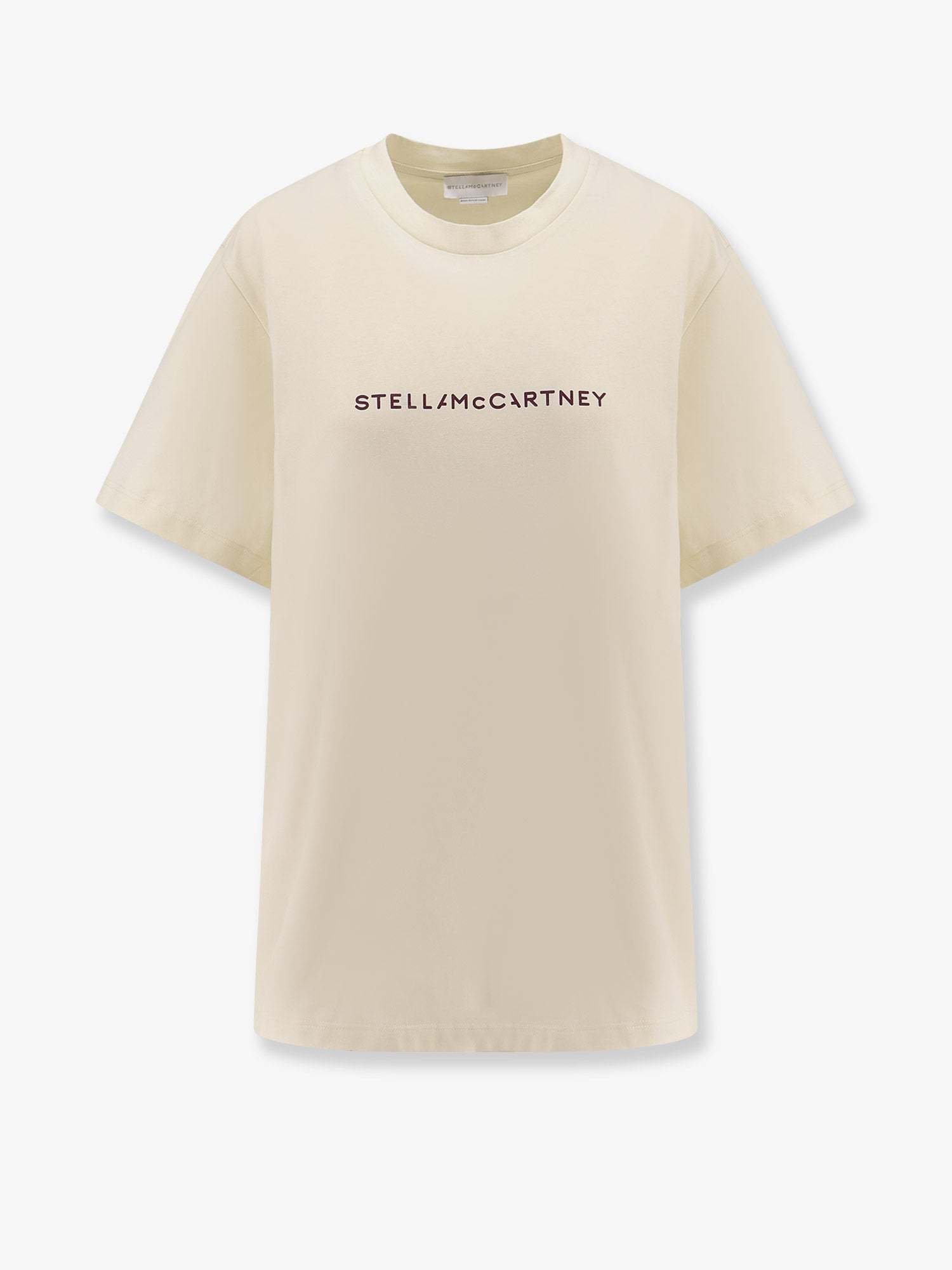 Tシャツ・カットソー STELLA MCCARTNEY Cotton T-shirt with logo print IVORY
