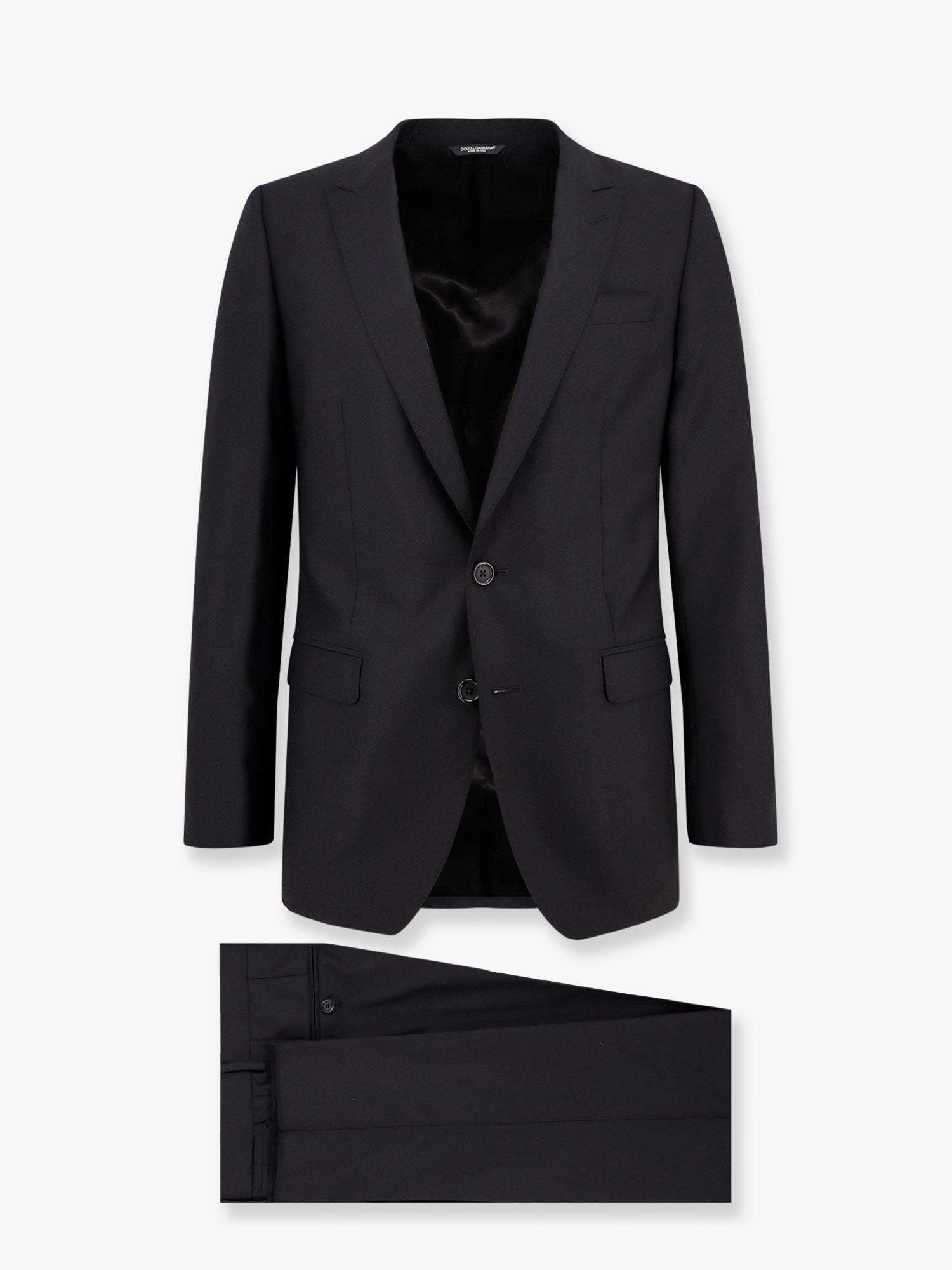 テーラードジャケット DOLCE & GABBANA Martini wool and silk suit Nero