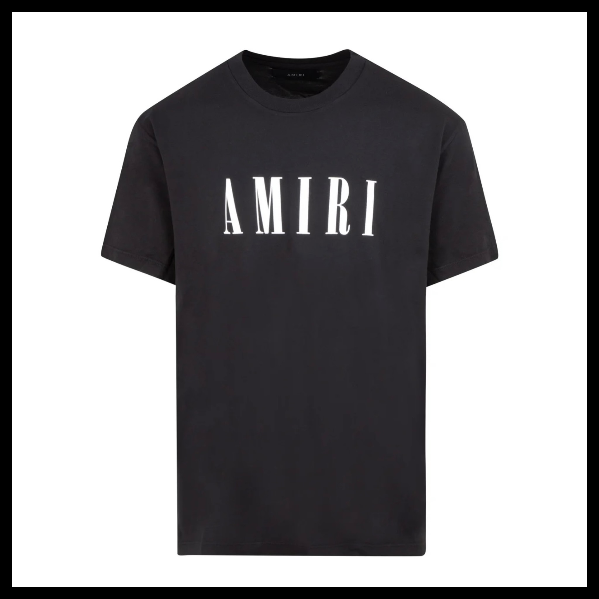 【着回ししやすい】AMIRI ロゴプリント クールネックTシャツ