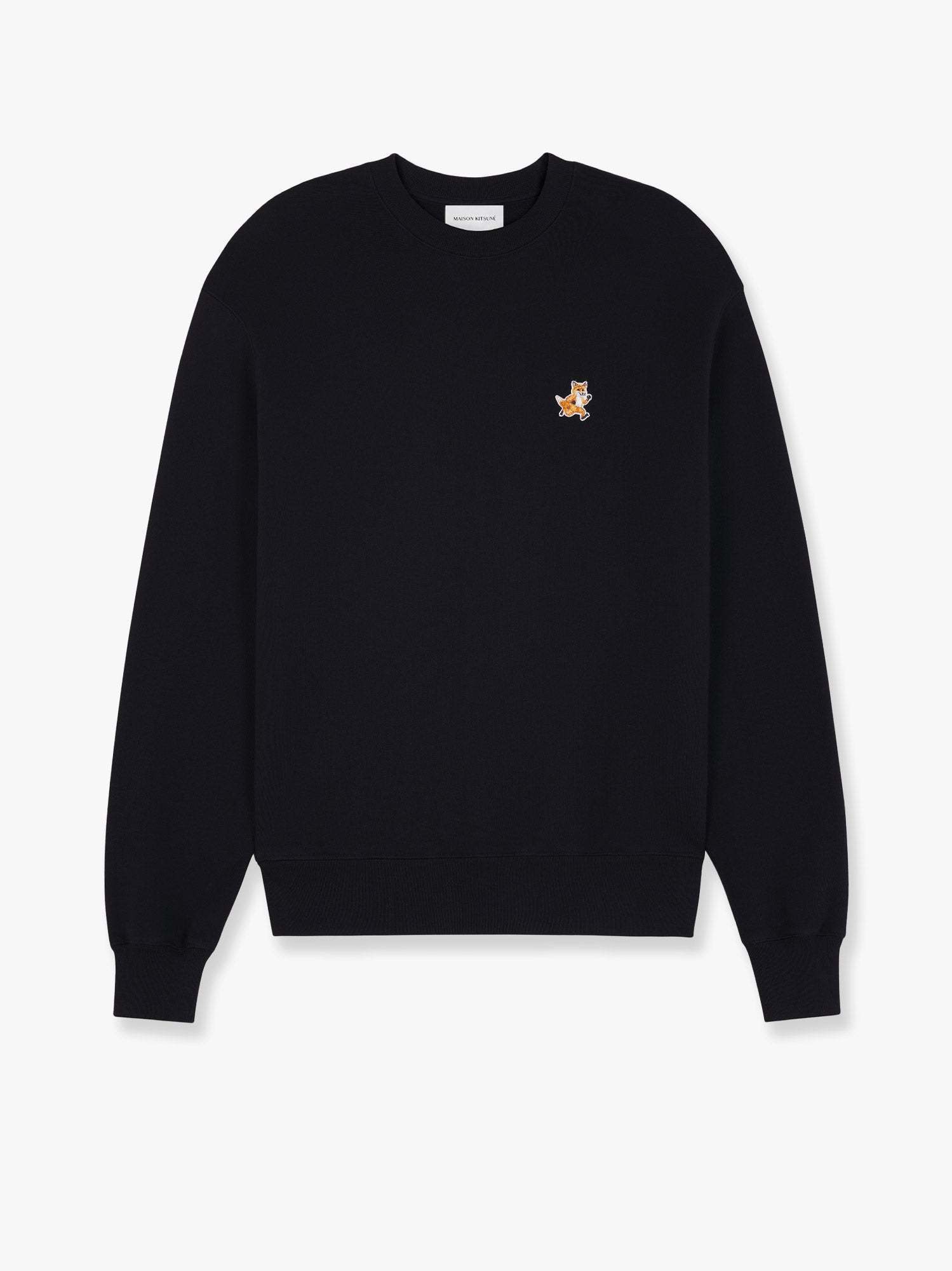 スウェット・トレーナー MAISON KITSUNE Cotton sweatshirt with speedy fox patch Nero