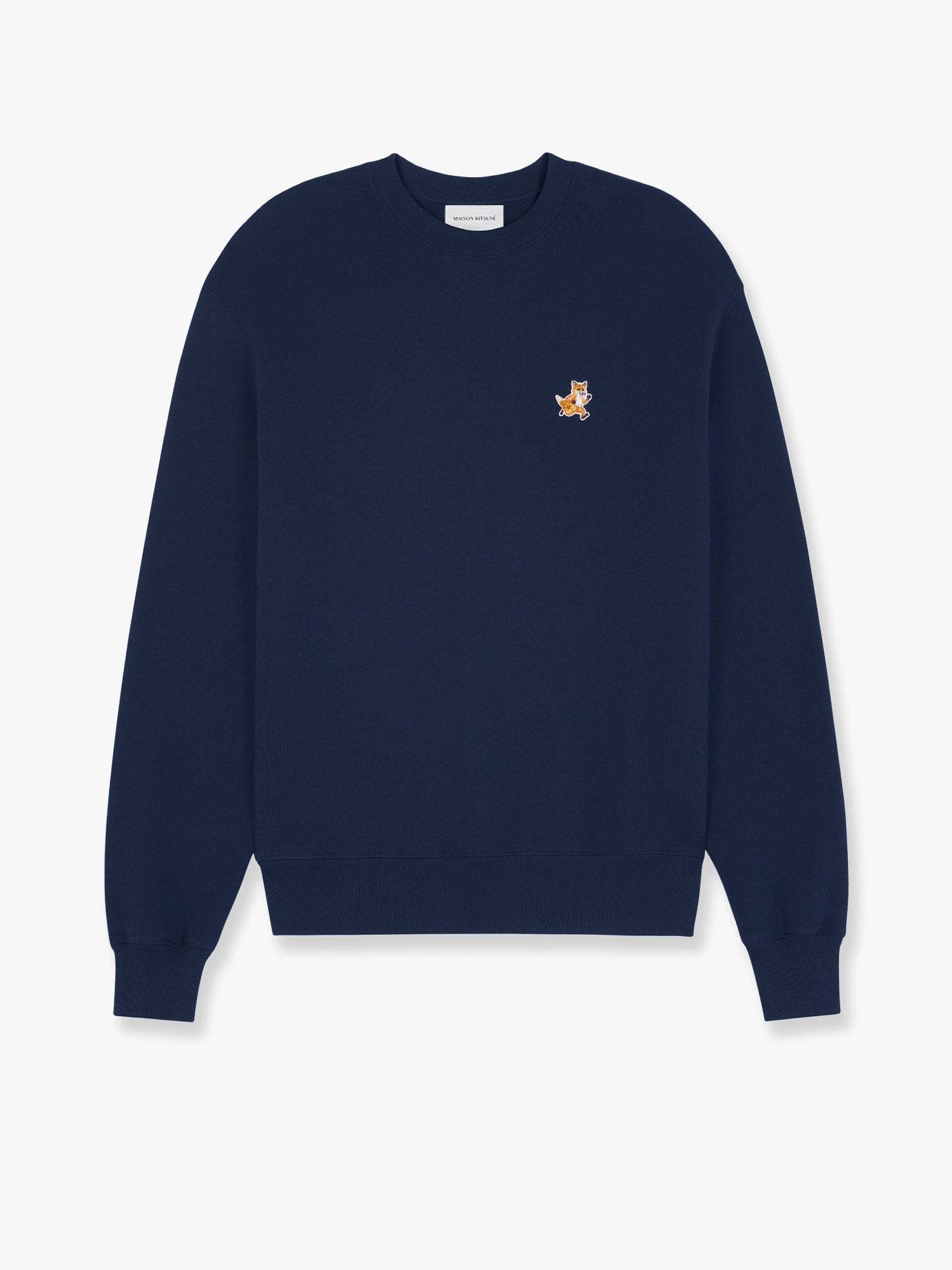 スウェット・トレーナー MAISON KITSUNE Cotton sweatshirt with speedy fox patch Blu