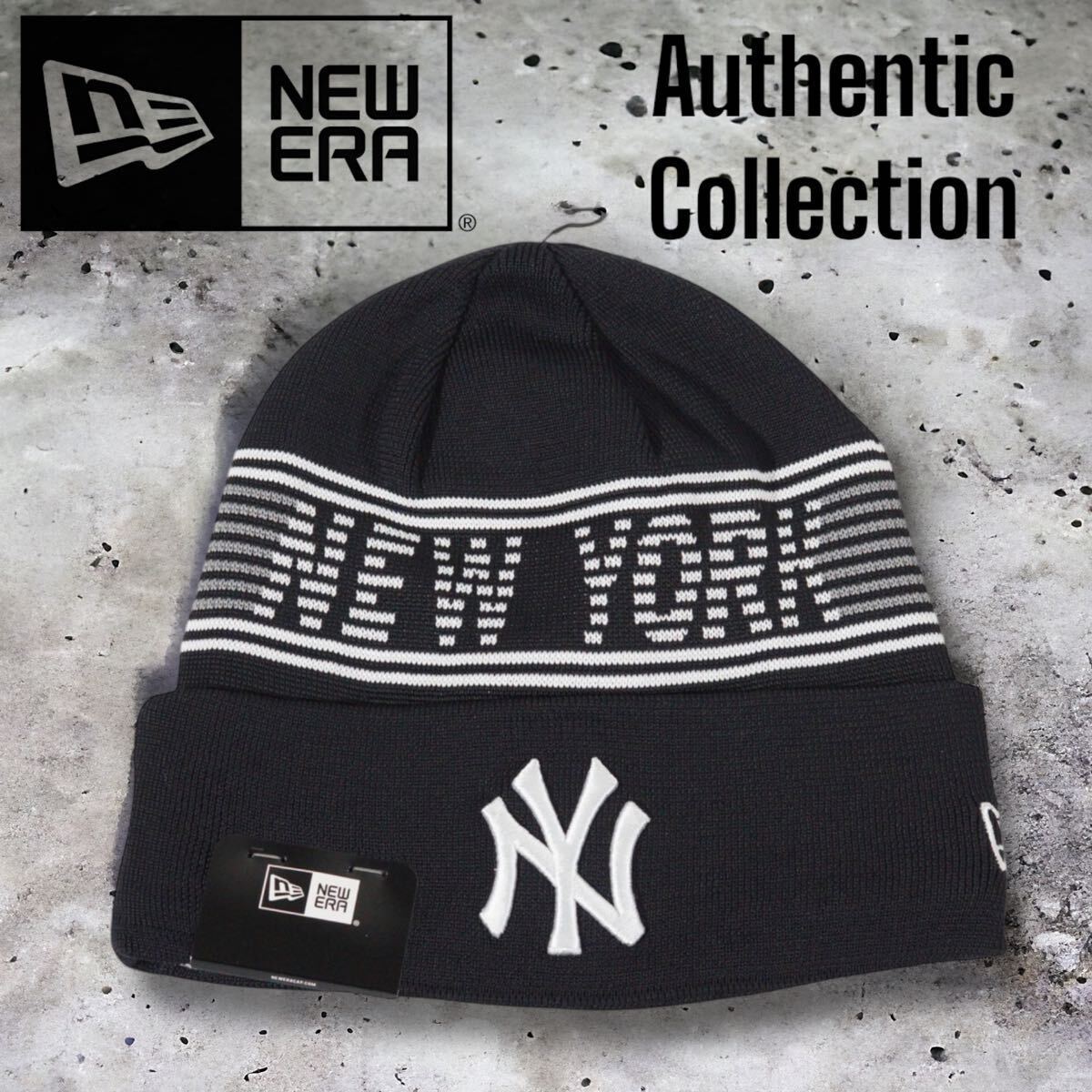 NEWERA Authentic ニューヨーク ヤンキース ビーニー ニット帽