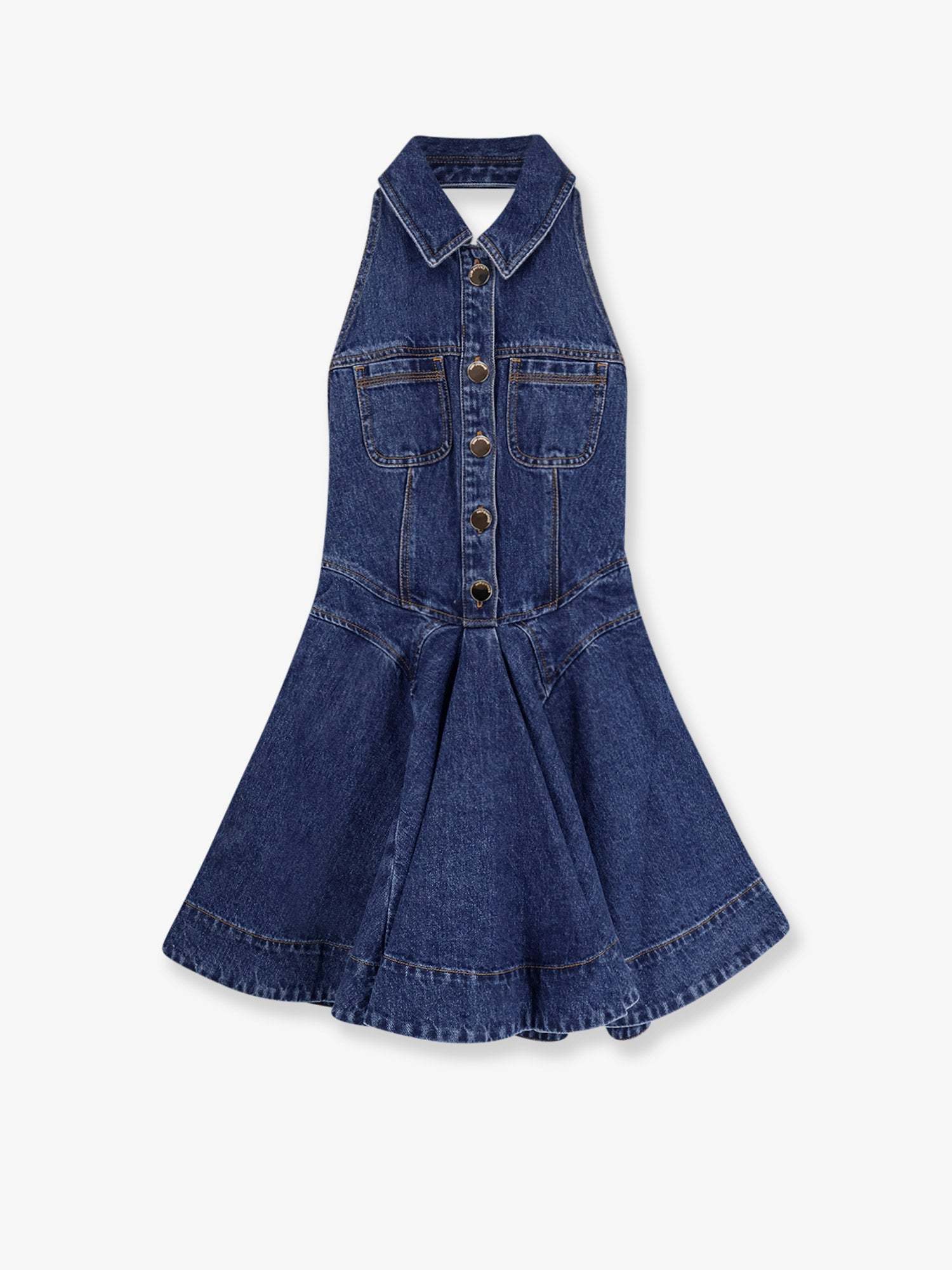 ワンピース SELF PORTRAIT Denim short dress BLUE