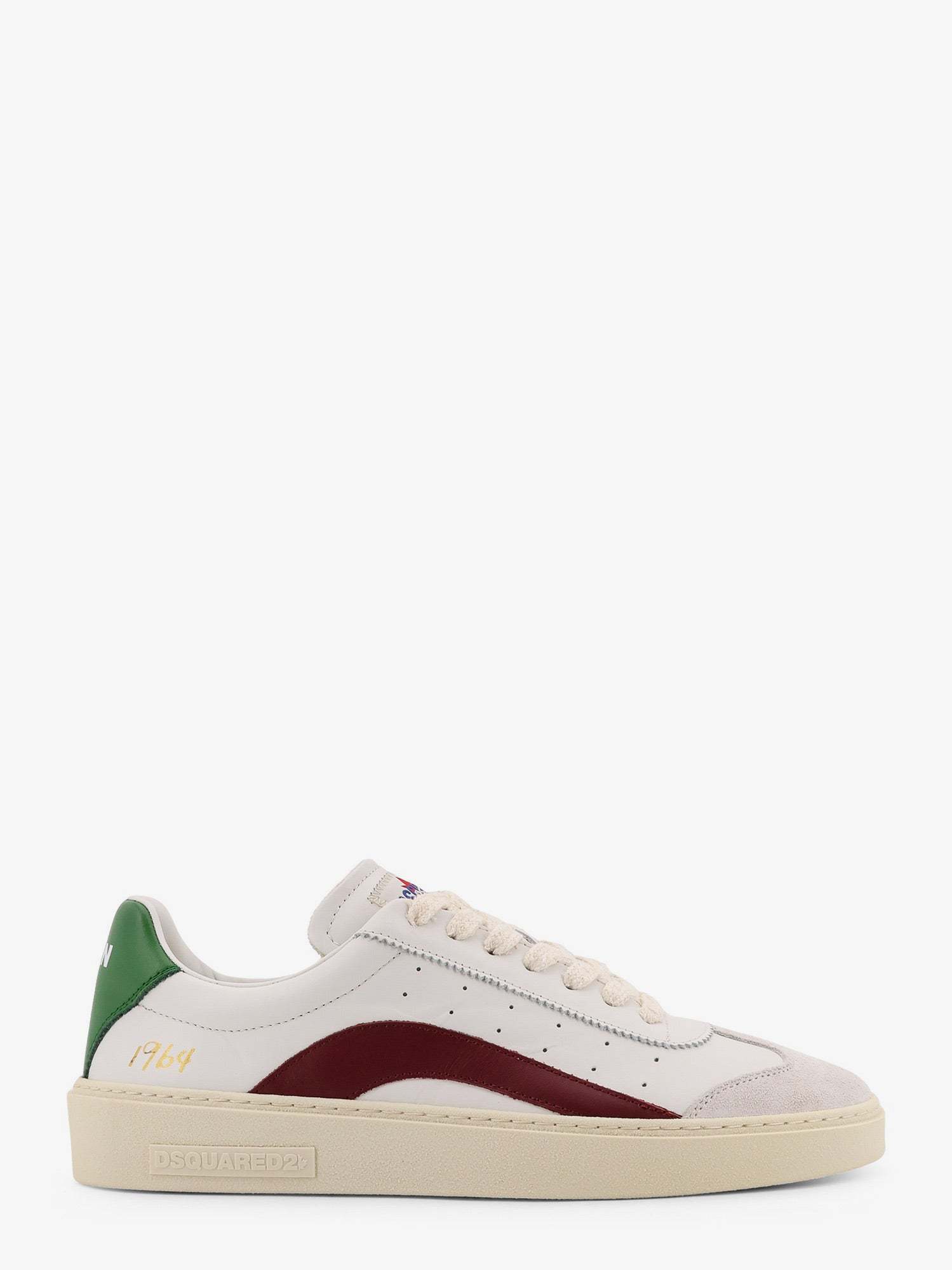 スニーカー DSQUARED2 Rider leather low-top sneakers Panna vino smeraldo