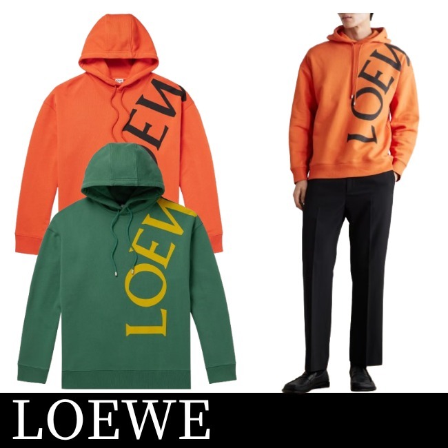 【LOEWE】ロゴプリントコットンジャージーパーカー