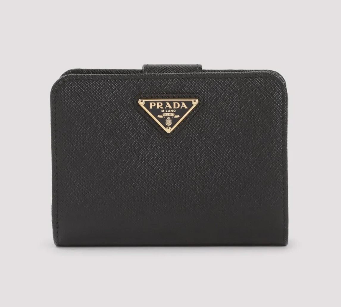 【PRADA】サフィアーノレザー 二つ折り財布 ブラック