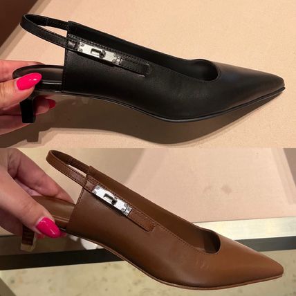 新作*HERMES*Lover 40 ケリーバックル スリングバックパンプス ミニのケリーバックルが映える】HERMES☆ Lover 40 パンプス