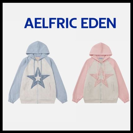 【Aelfric Eden】パッチワーク ジップアップ パーカー パッチワーク Aelfric Eden(エルフリック エデン) パーカー