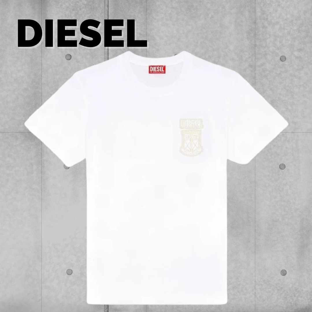 関税込【DIESEL】Diegor K67 short sleeve T-shirt★White★ロゴ