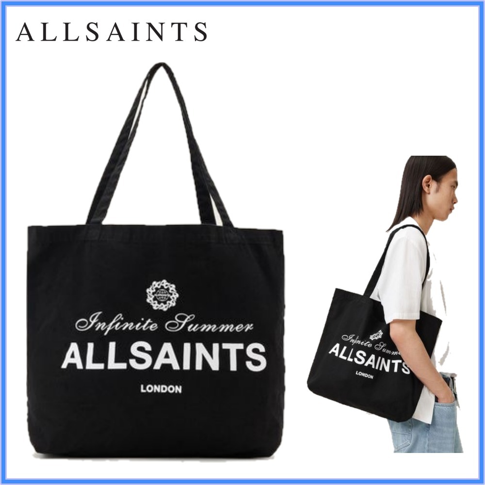 【ALLSAINTS】Soleil グラフィック トートバッグ ブラック