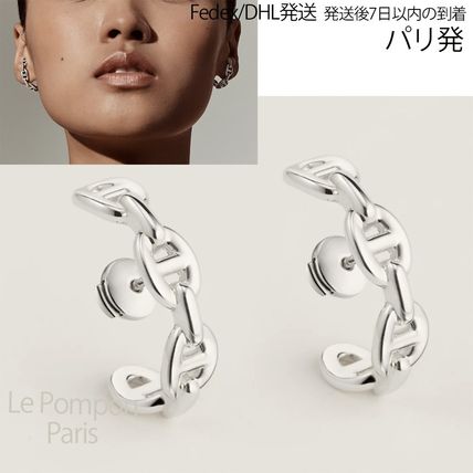 【限定商品】HERMES レディース ピアス シルバー 大好評♪ HERMES エルメス イタリーク ピアス シルバー レディース