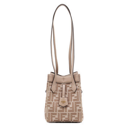 FENDI オリガミ FFジャカード ミニバッグ ベージュ