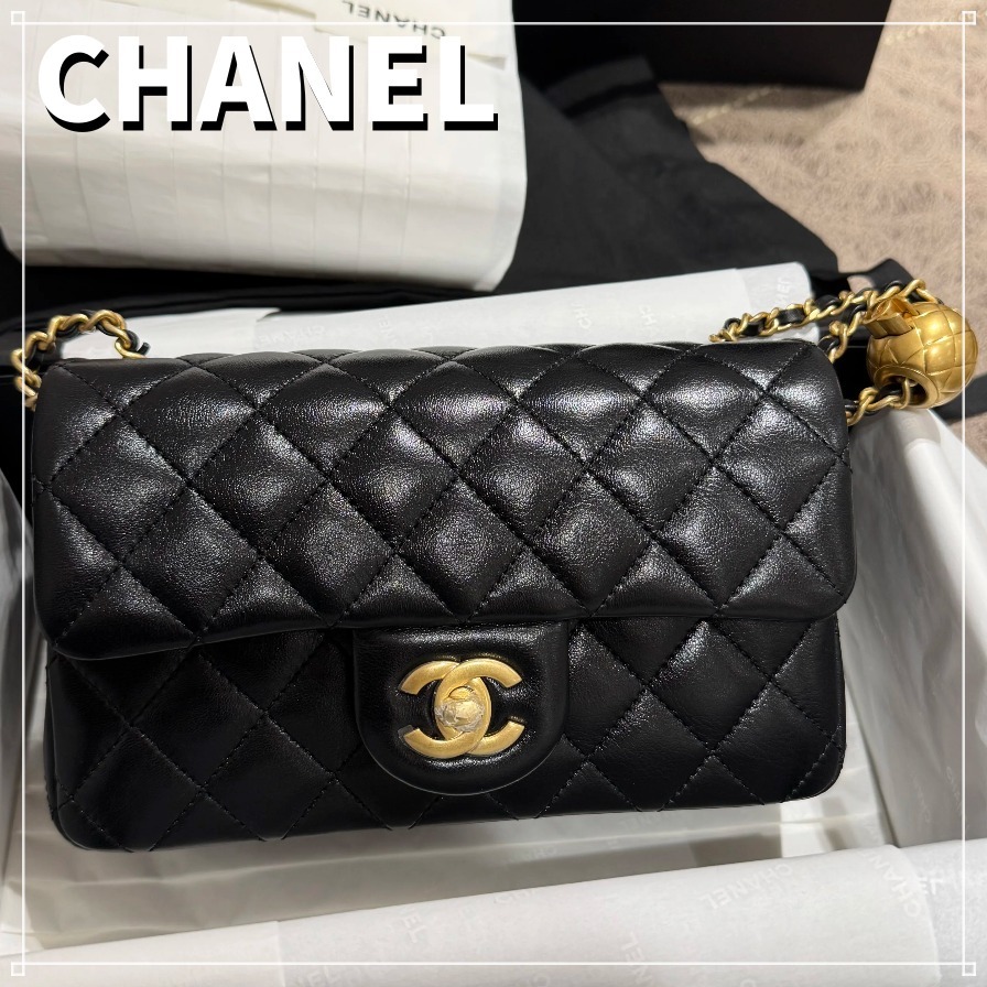 CHANEL ミニマトラッセ CCロゴ チェーンバッグ ボール付き 人気