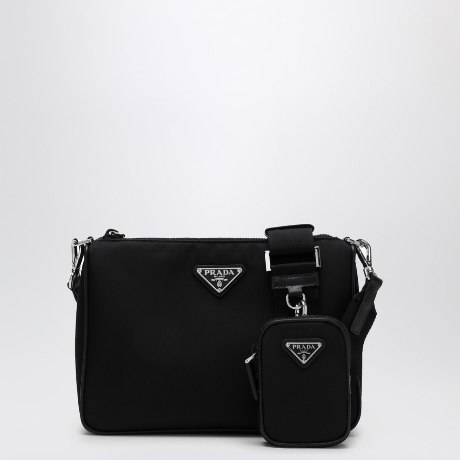 PRADA ナイロン×サフィアーノレザー クロスボディバッグ