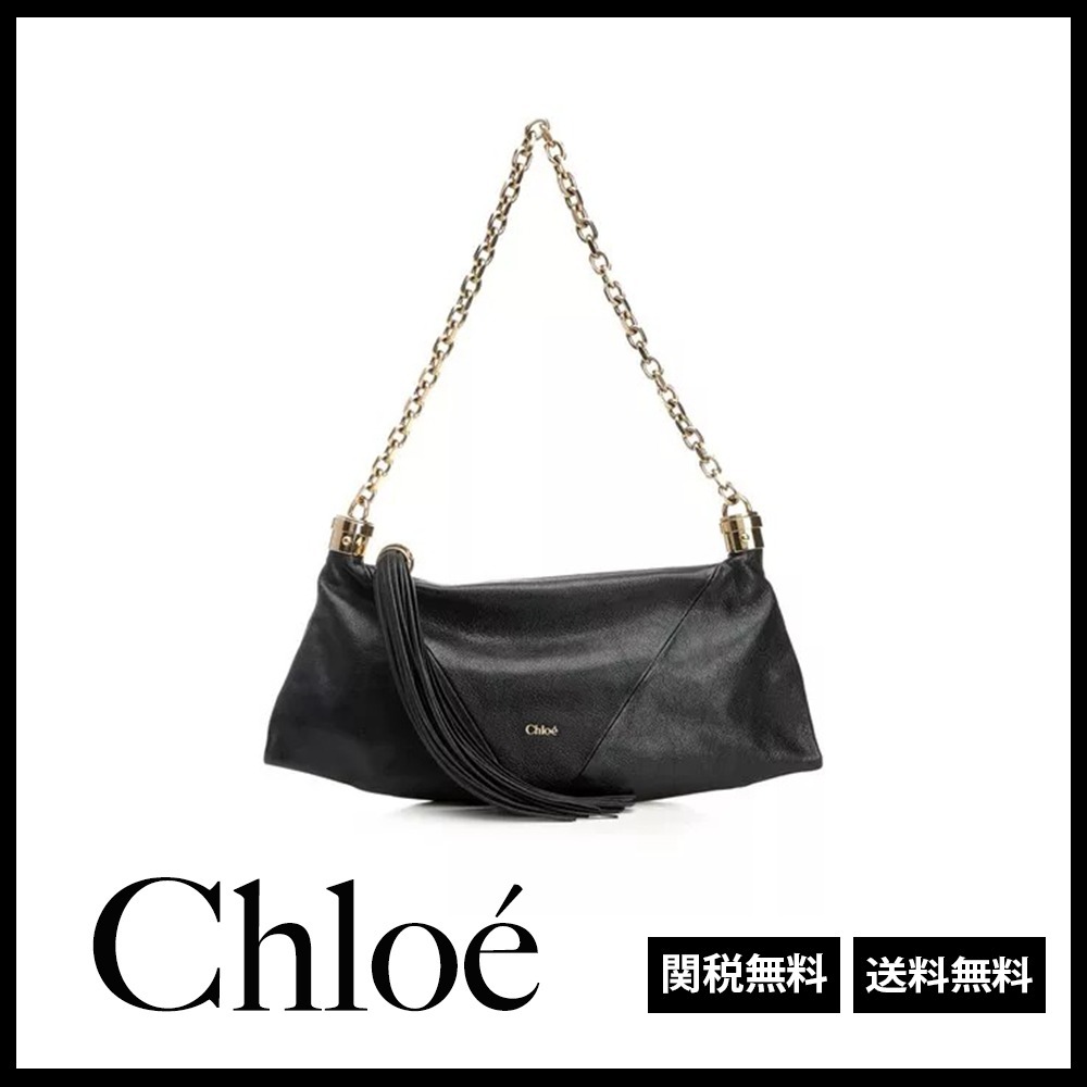 Chloe 関税込 グレインレザー製 Chloe Foulard ショルダーバッグ