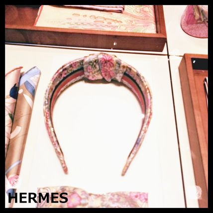 HERMES☆ノットブルーム ヘッドバンド HERMES エルメス ヘッドバンド カチューシャ ノットブルーム