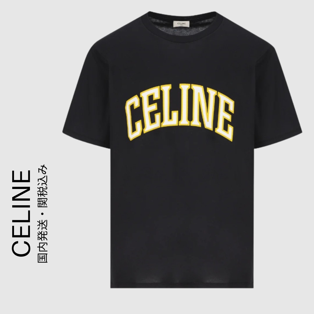 送料関税込み CELINE ロゴプリント Tシャツ