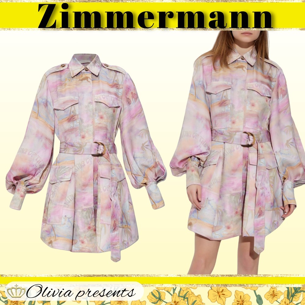 【Zimmermann】ドーニング ベルトウエスト カーゴ ミニドレス