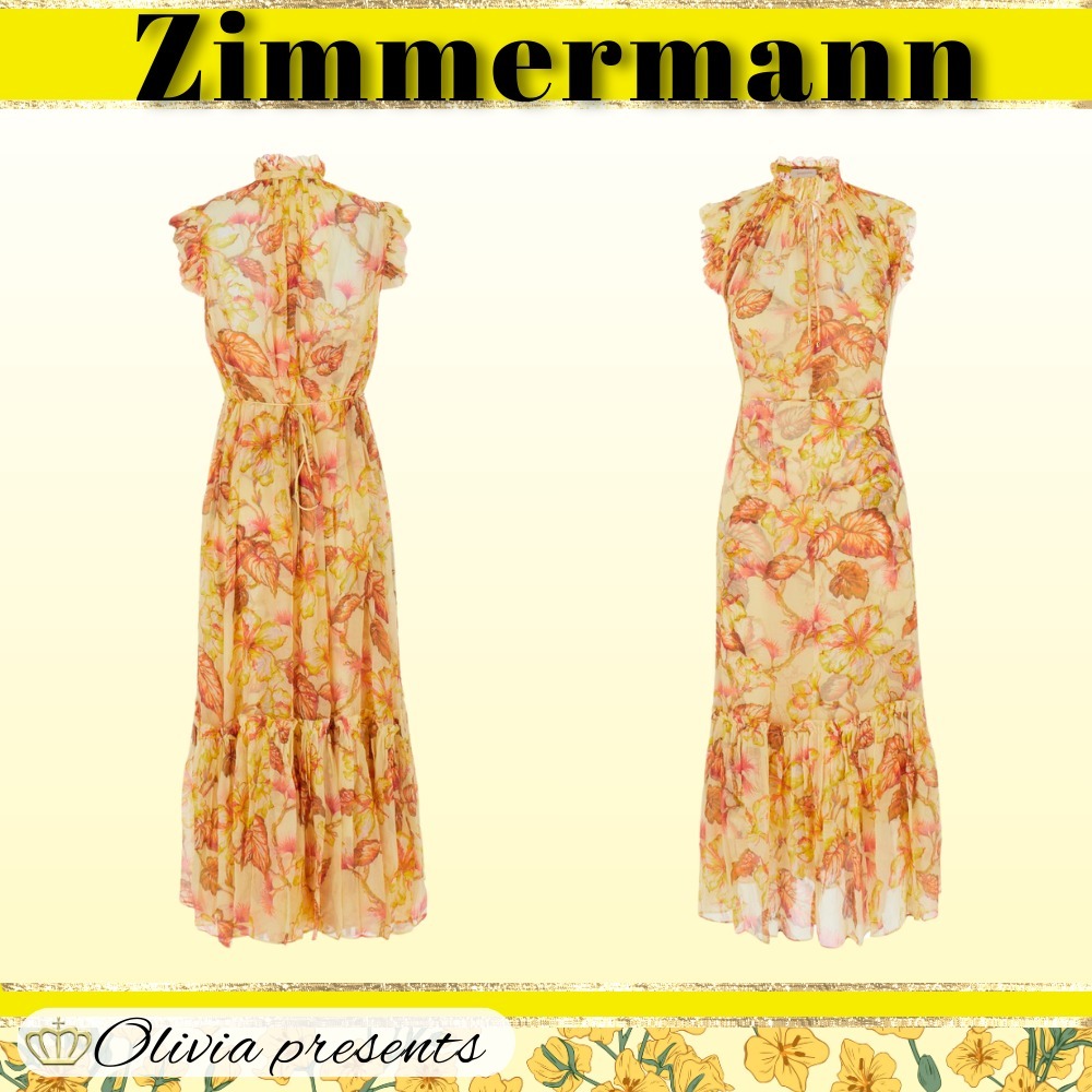 【Zimmermann】フローラルプリント ミディドレス