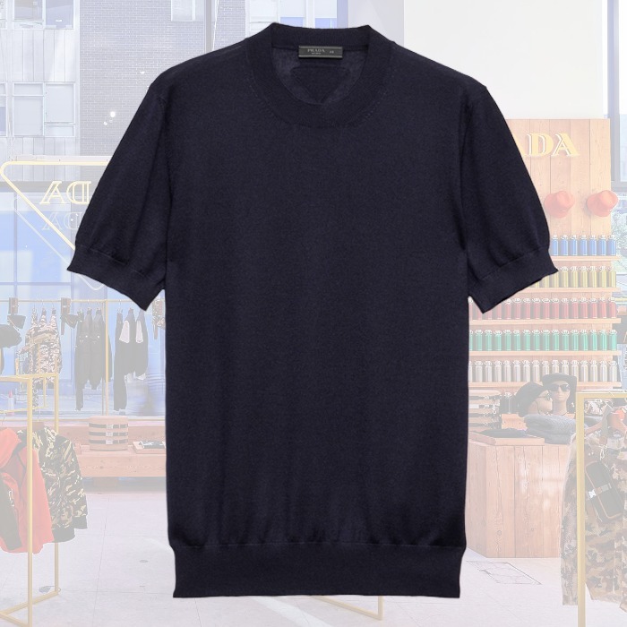 【25AW】新作 カシミアとシルクの半袖セーター ◆プラダ◆人気