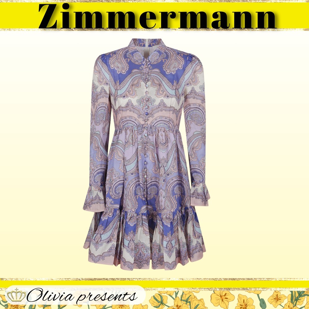 【Zimmermann】マキシン ロングスリーブ ミニドレス