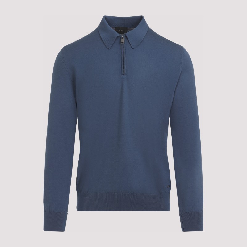 Tシャツ・カットソー Brioni Brioni Long Sleeves Zip Polo (UMS10L OZK82 4700)