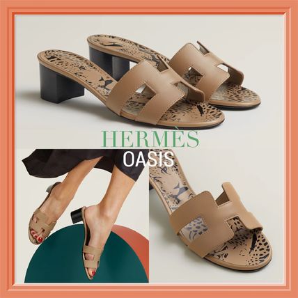 ベージュ系 HERMES Oasis(エルメス オアジス) サンダル