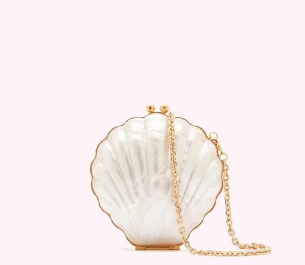 LULU GUINNESS パールシェルクラッチバッグ