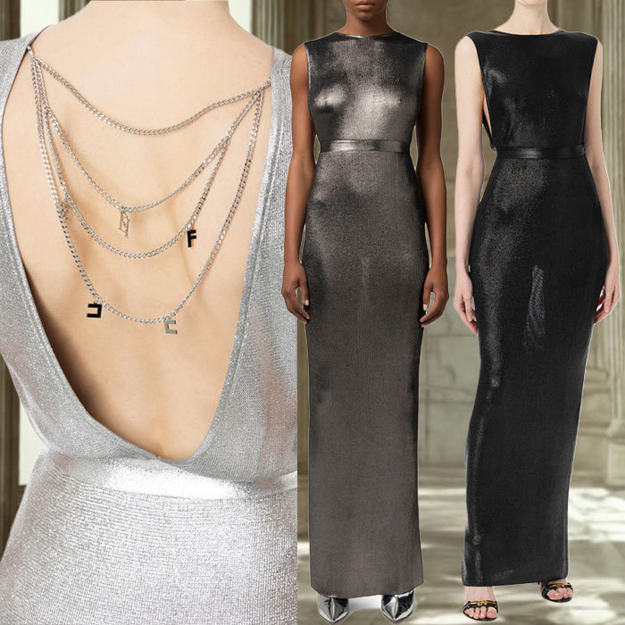 《高級感抜群》【Elisabetta Franchi】ネックレス付きドレス
