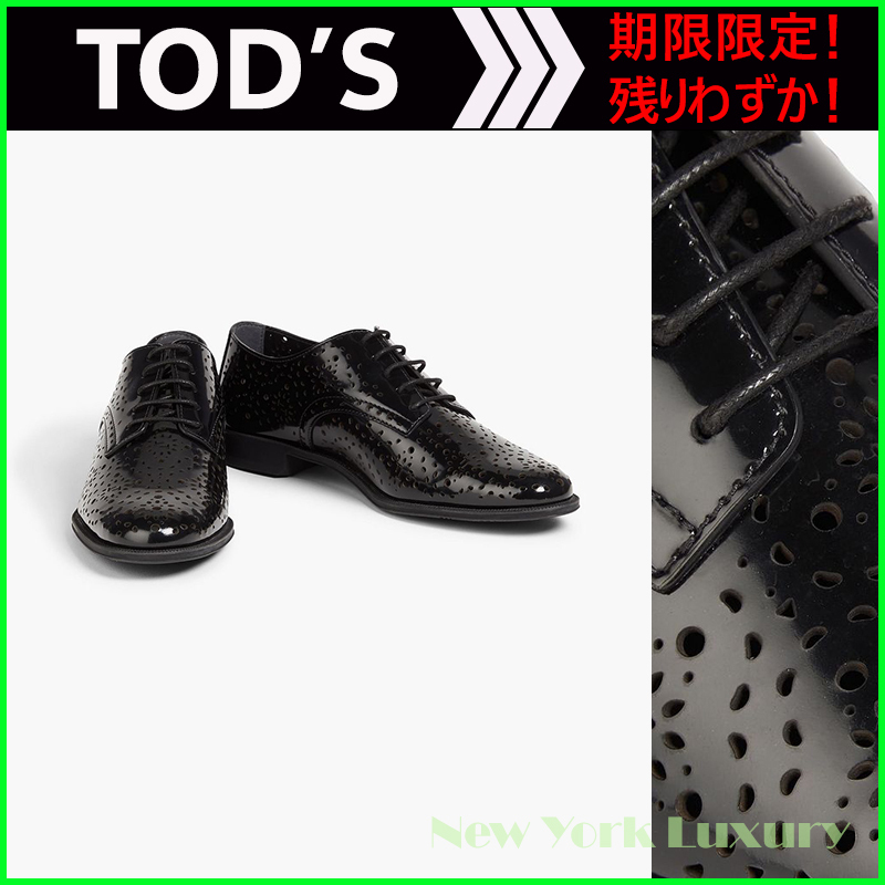 TOD'S★素敵！レーザーカットレザーブローグシューズ