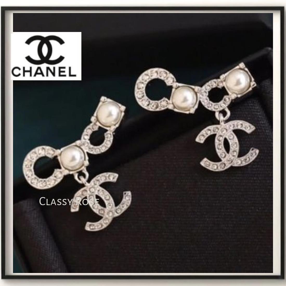 【CHANEL★CC&パール】シャネル ピアス ロゴ
