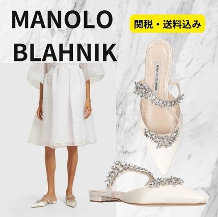 ホワイト（白）系 Manolo Blahnik(マノロブラニク) サンダル