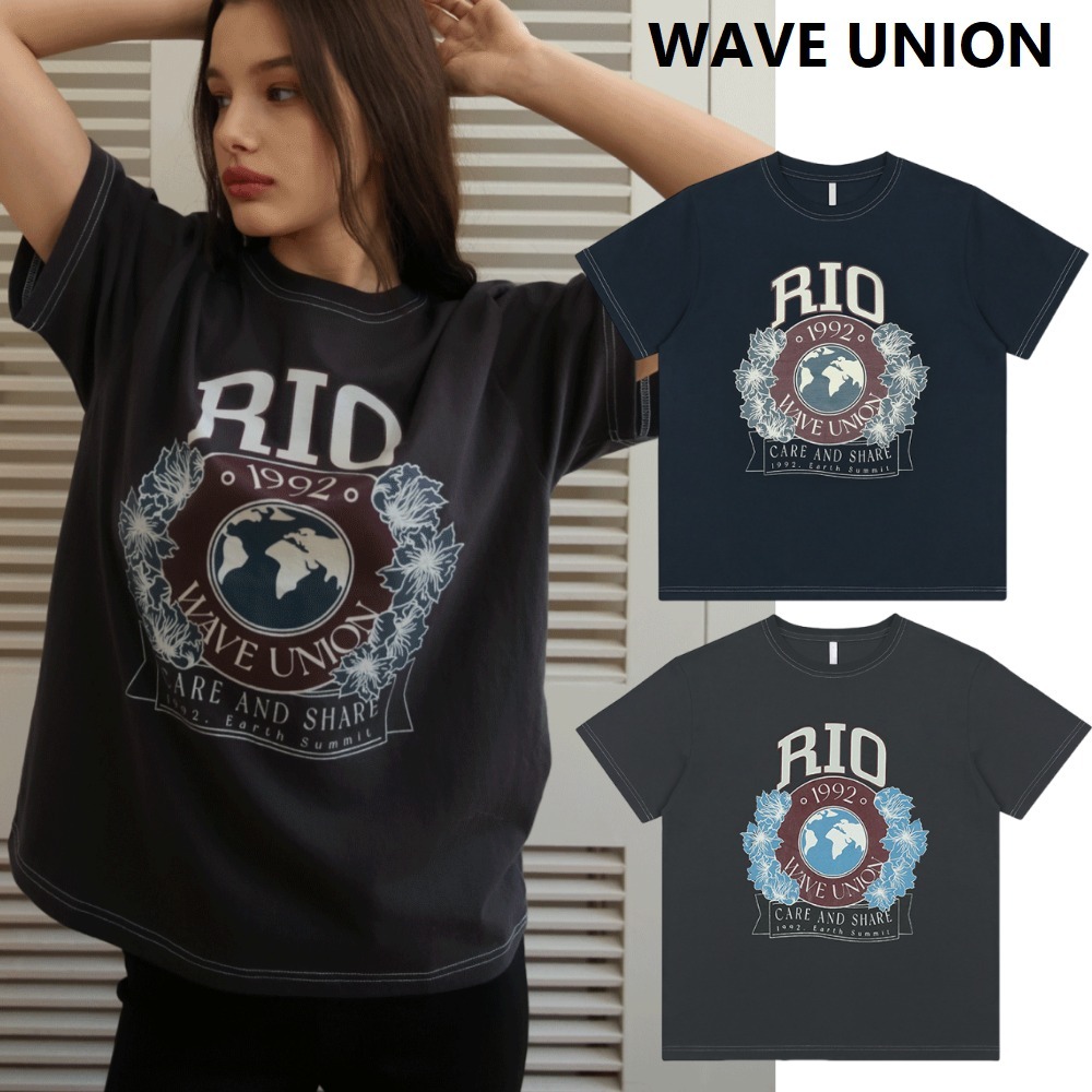 WAVE UNION★韓国 人気 Rio T-shirt 半袖Tシャツ