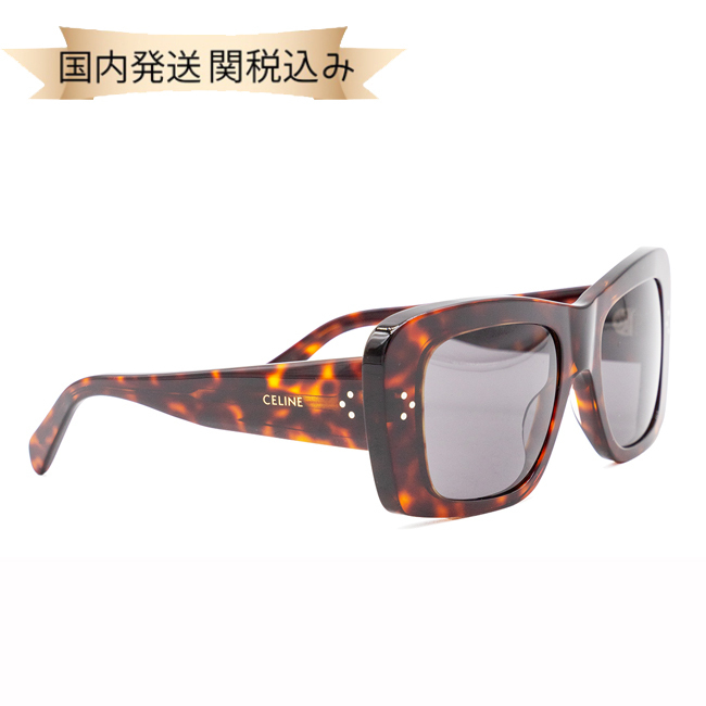 国内発送【CELINE】スクエア S321 サングラス レッドハバナ