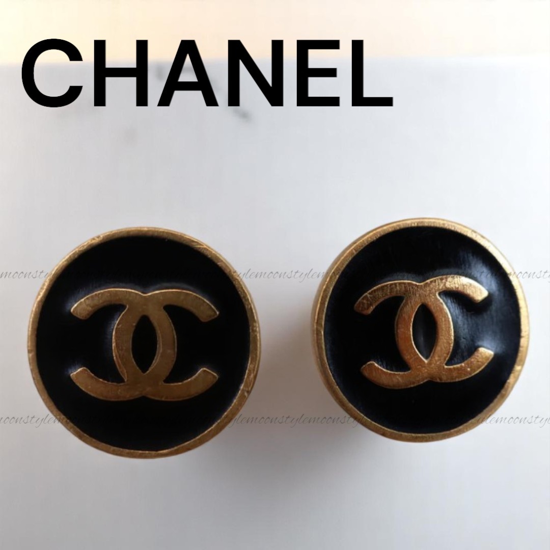 CHANEL★シャネル ココマークラウンドイヤリング Aランク