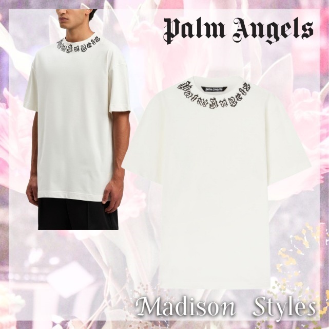(New）Palm Angels ロゴ コットンTシャツ