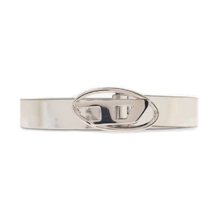 【DIESEL】オーバル D ロゴ B-1Dr バックル メタリック ベルト
