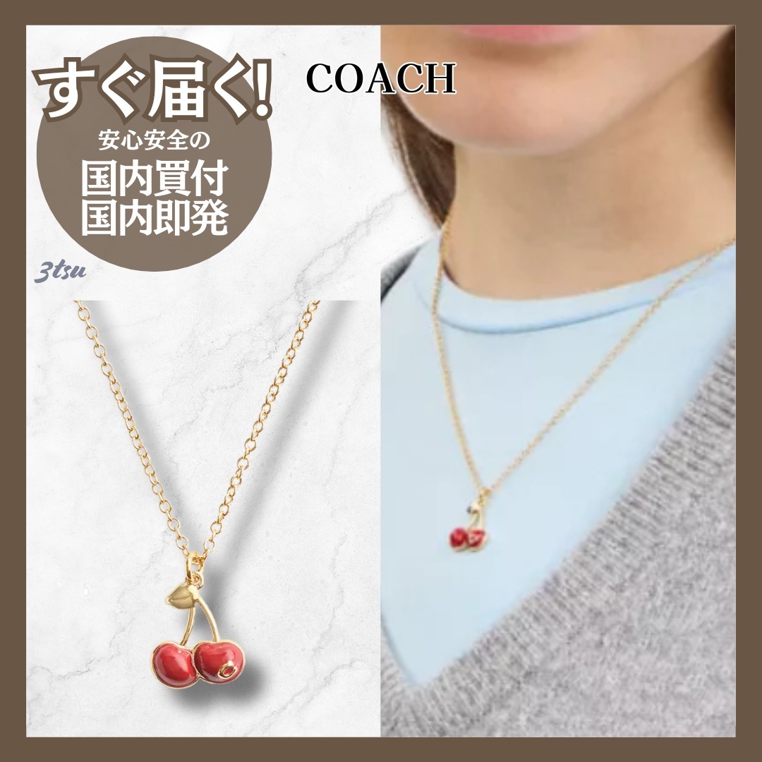【直営店】coach★チェリー チャーム ペンダント ネックレス