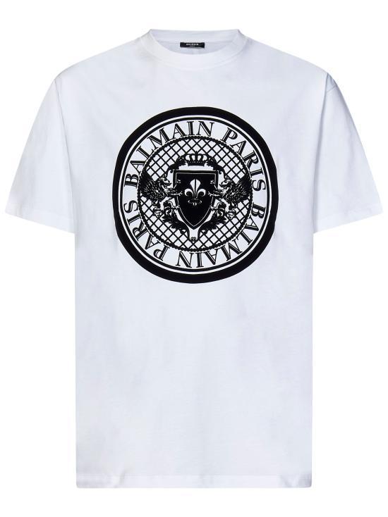 Tシャツ・カットソー BALMAIN Men T Shirts EH1EG010BB17 GAB White