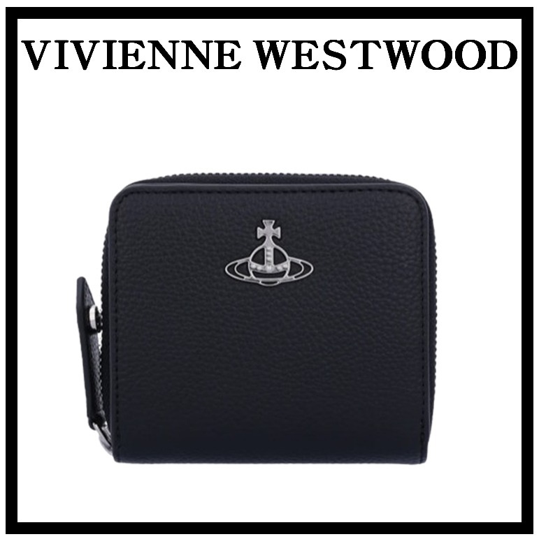 関税込☆VivienneWestwood★ミディアムファスナーロゴウォレット