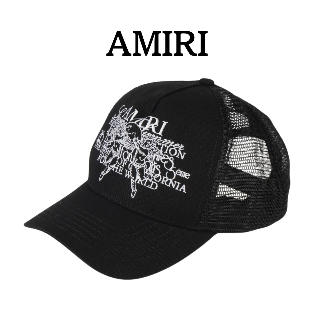 AMIRI ロゴ刺繍 キャップ