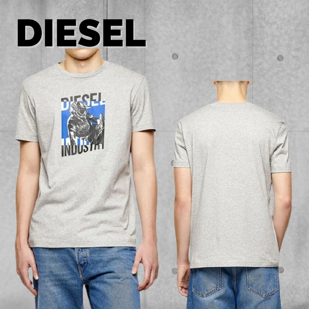 関税込【DIESEL】Diegos K44 short sleeve T-shirt★Grey★ロゴ