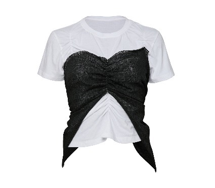 韓国 人気[Flare Up] ビスチェ レイヤード T-shirt